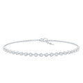 Certified Lab Grown Bezel Set Diamond Eternity Chain Bracelet