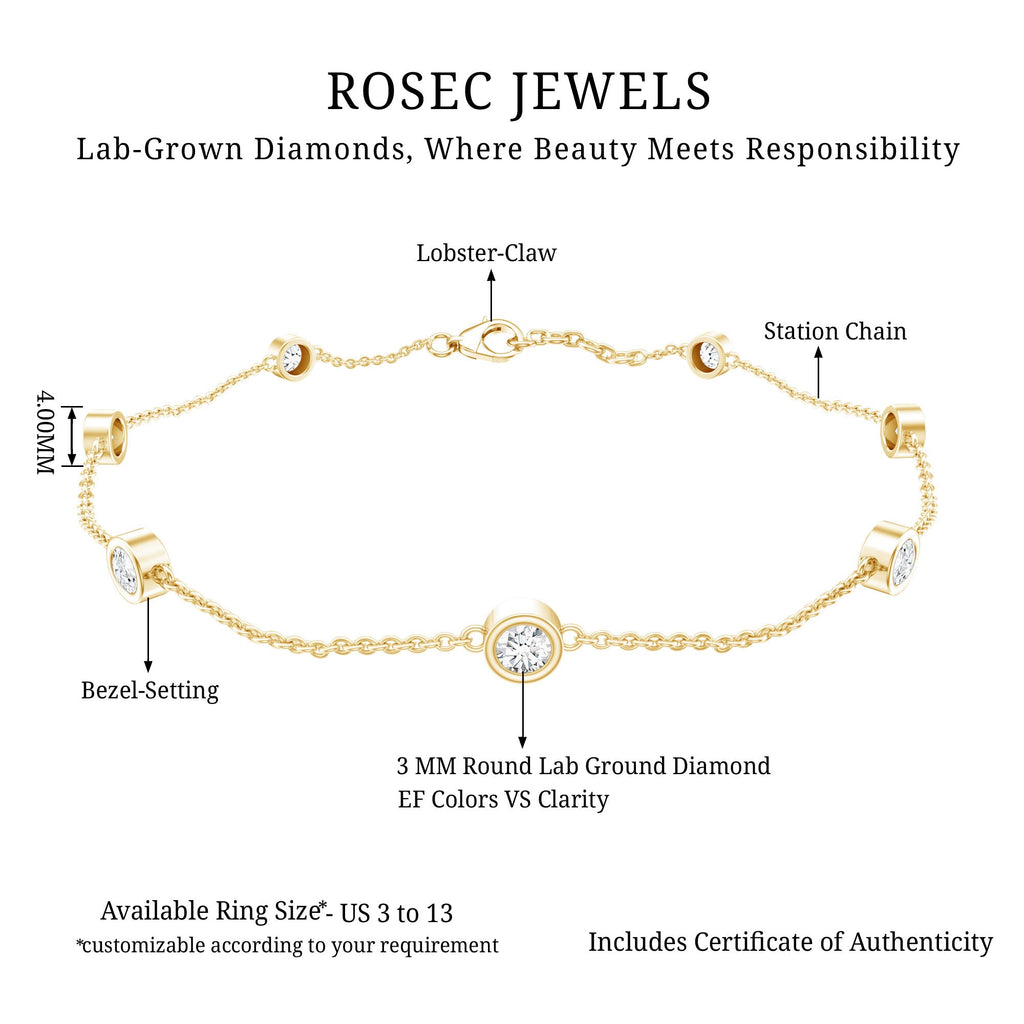 Lab Grown Diamond Chain Bracelet for Women
