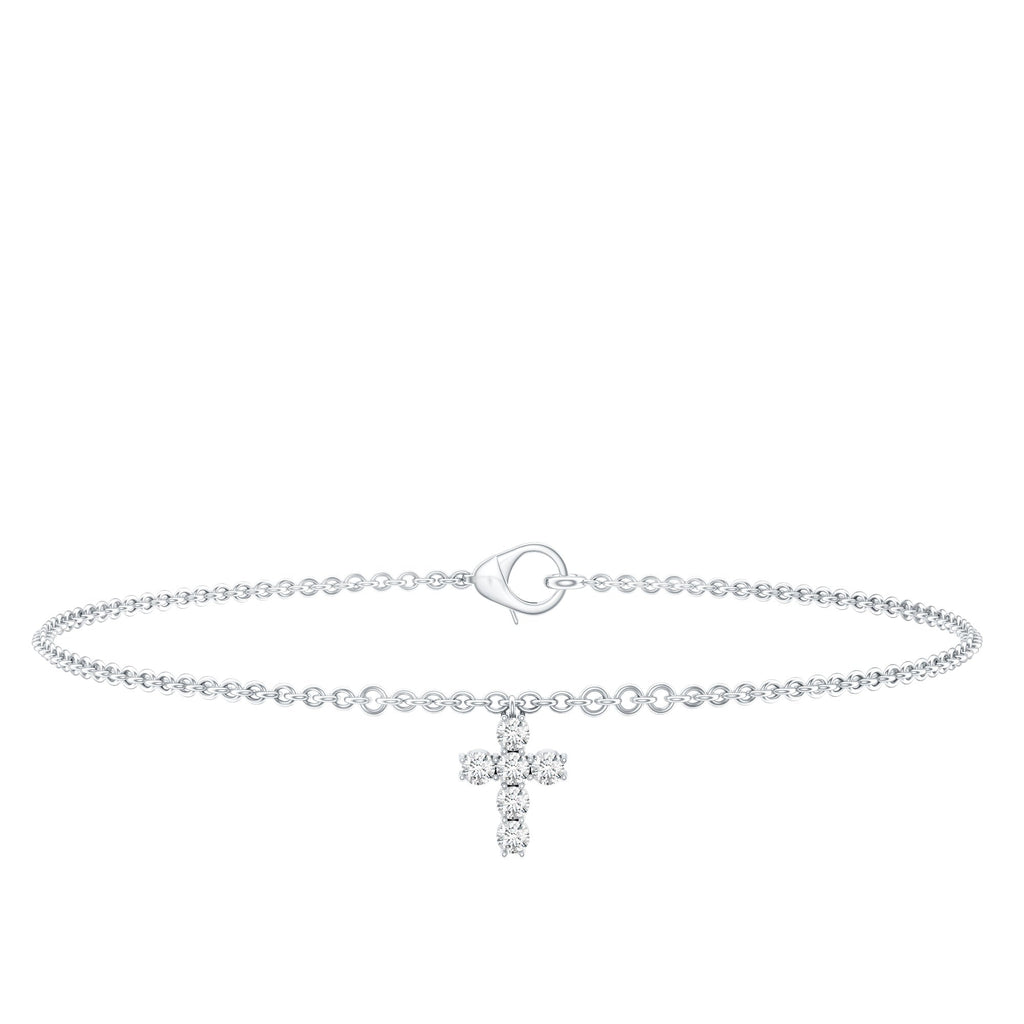 Certified Lab Grown Diamond Cross Bracelet