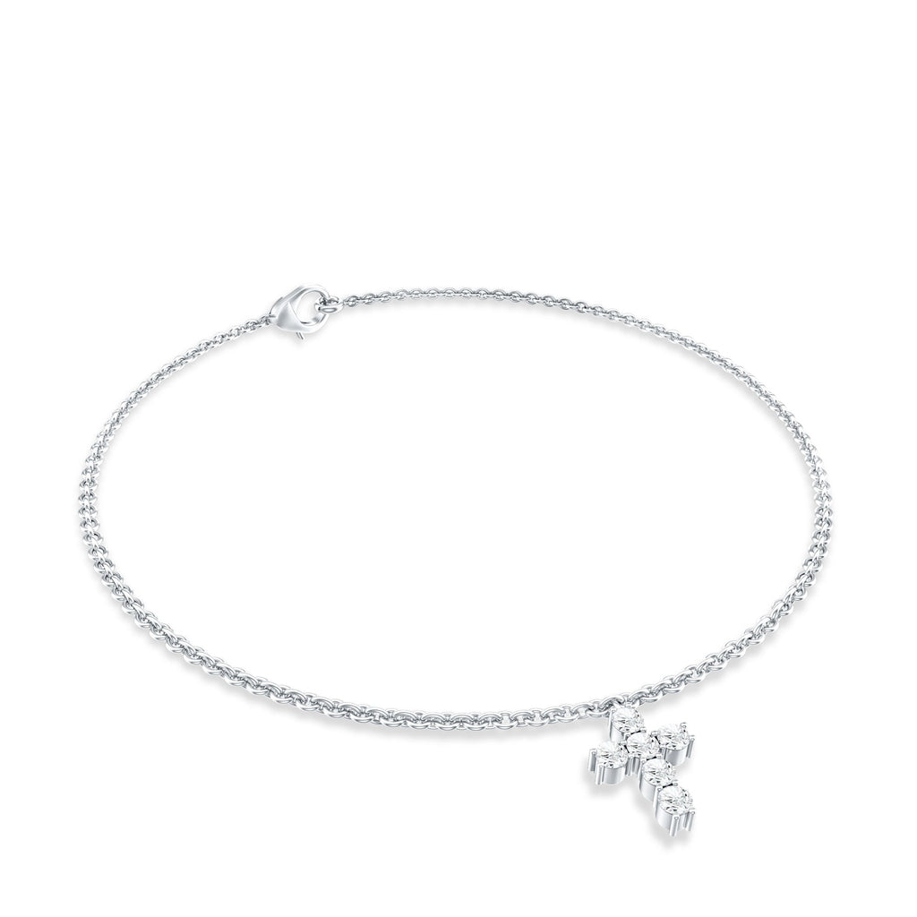 Certified Lab Grown Diamond Cross Bracelet