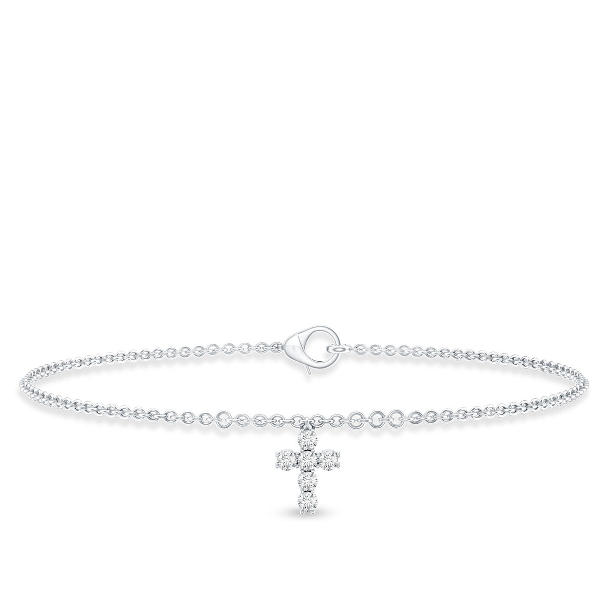 Certified Lab Grown Diamond Cross Bracelet