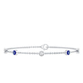 Lab Grown Bezel Set Diamond Evil Eye Bracelet