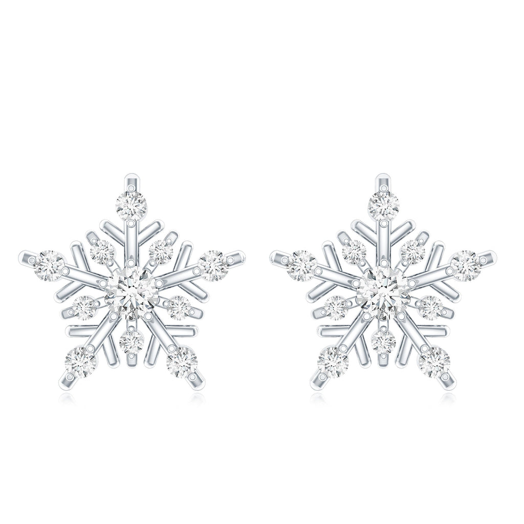 Lab Grown Diamond Icy Snowflake Earrings