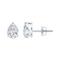 Certified 2.6 Carat Diamond Teardrop Earrings With Screw Back