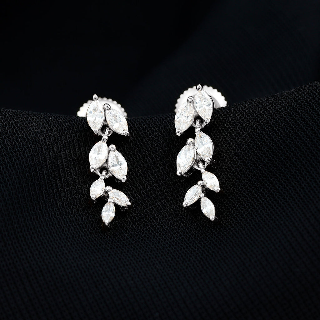 Certified Lab Grown Diamond Dangling Earrings for Women