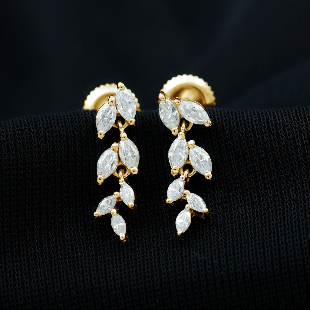 Certified Lab Grown Diamond Dangling Earrings for Women