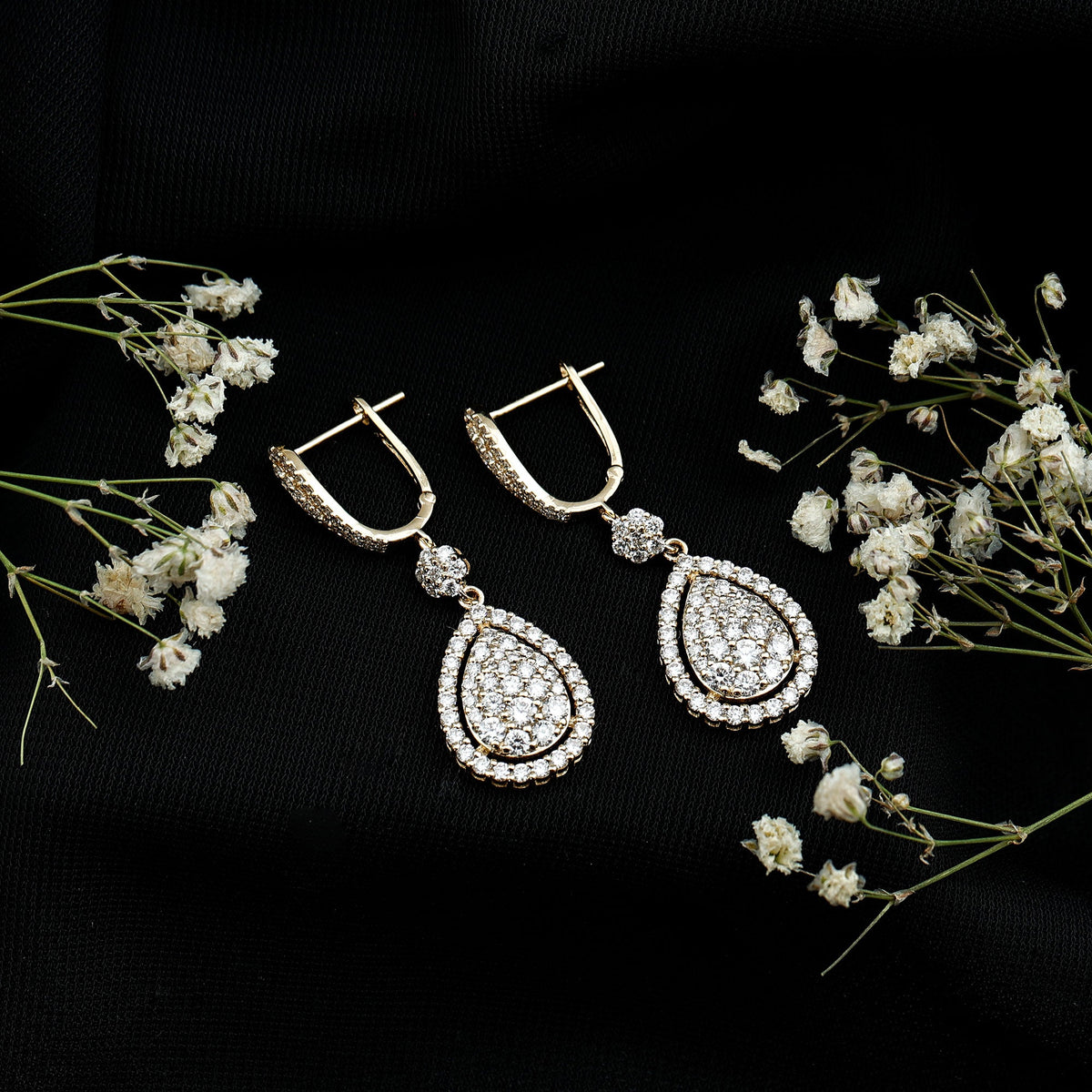 Lab Grown Diamond Bridal Drop Earrings