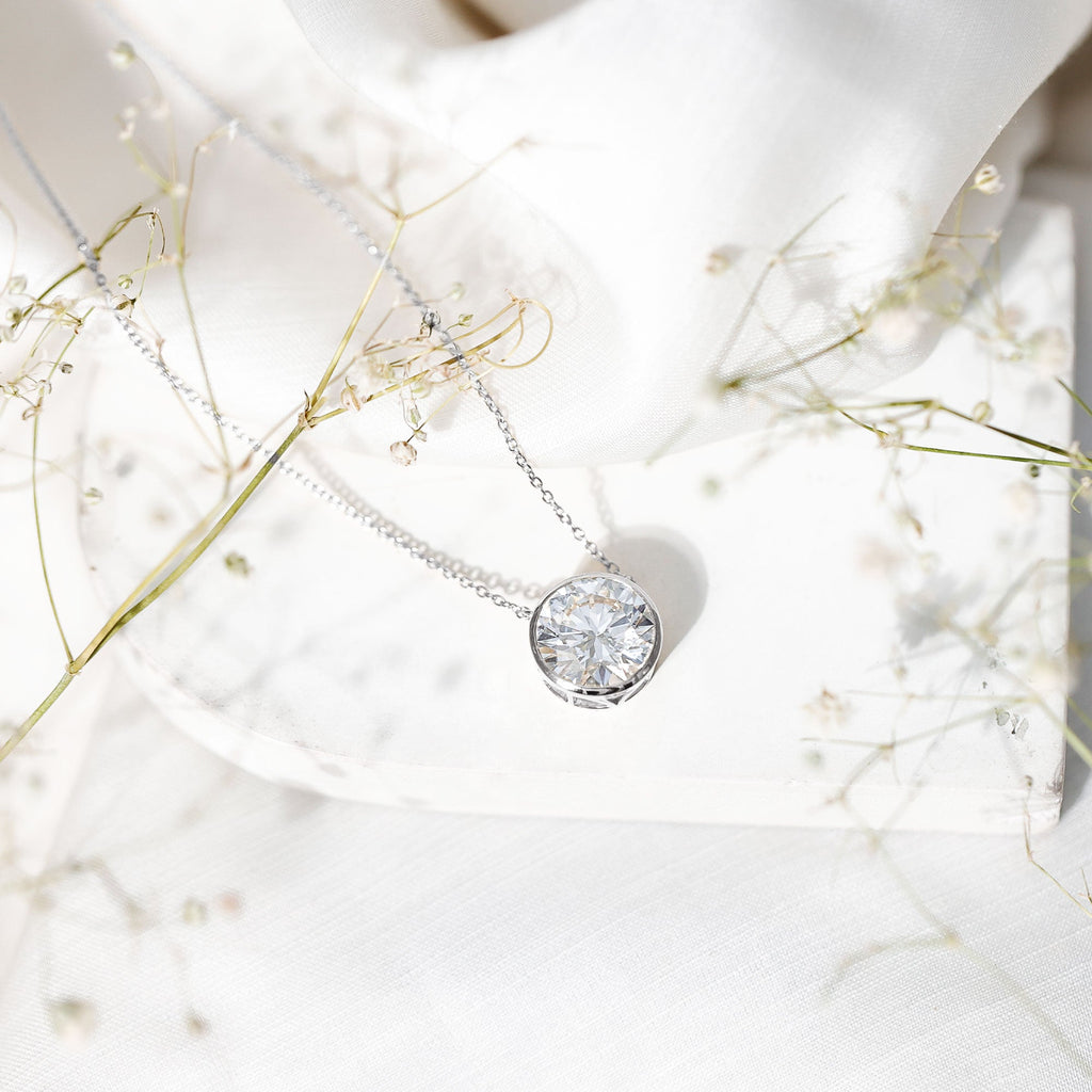 5 Carat Lab Grown Diamond Bridal Necklace with IGI Certificate