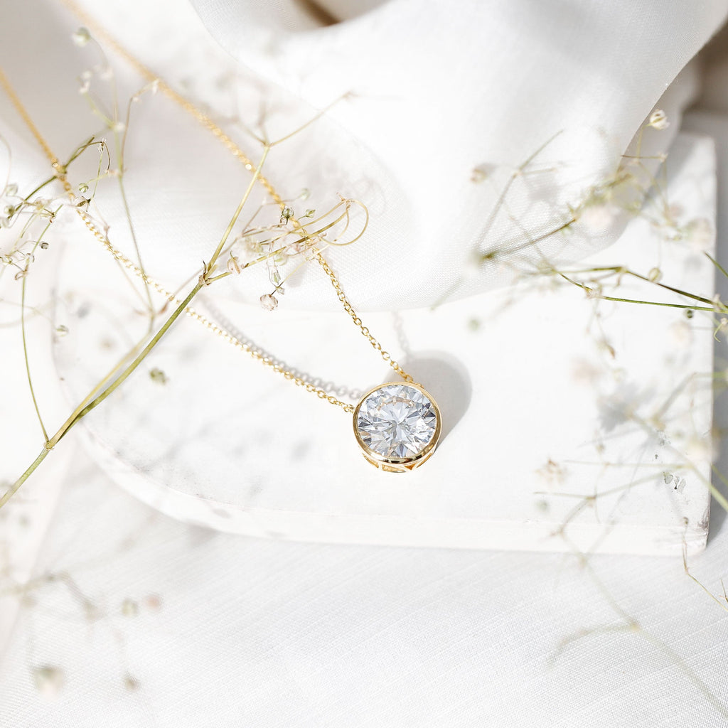 5 Carat Lab Grown Diamond Bridal Necklace with IGI Certificate