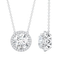 IGI Certified 3 Carat Lab Grown Diamond Necklace with Halo