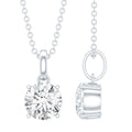 Lab Grown 1.2 Carat Single Diamond Necklace For Women