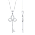 Certified Lab Created Diamond Key To My Heart Necklace