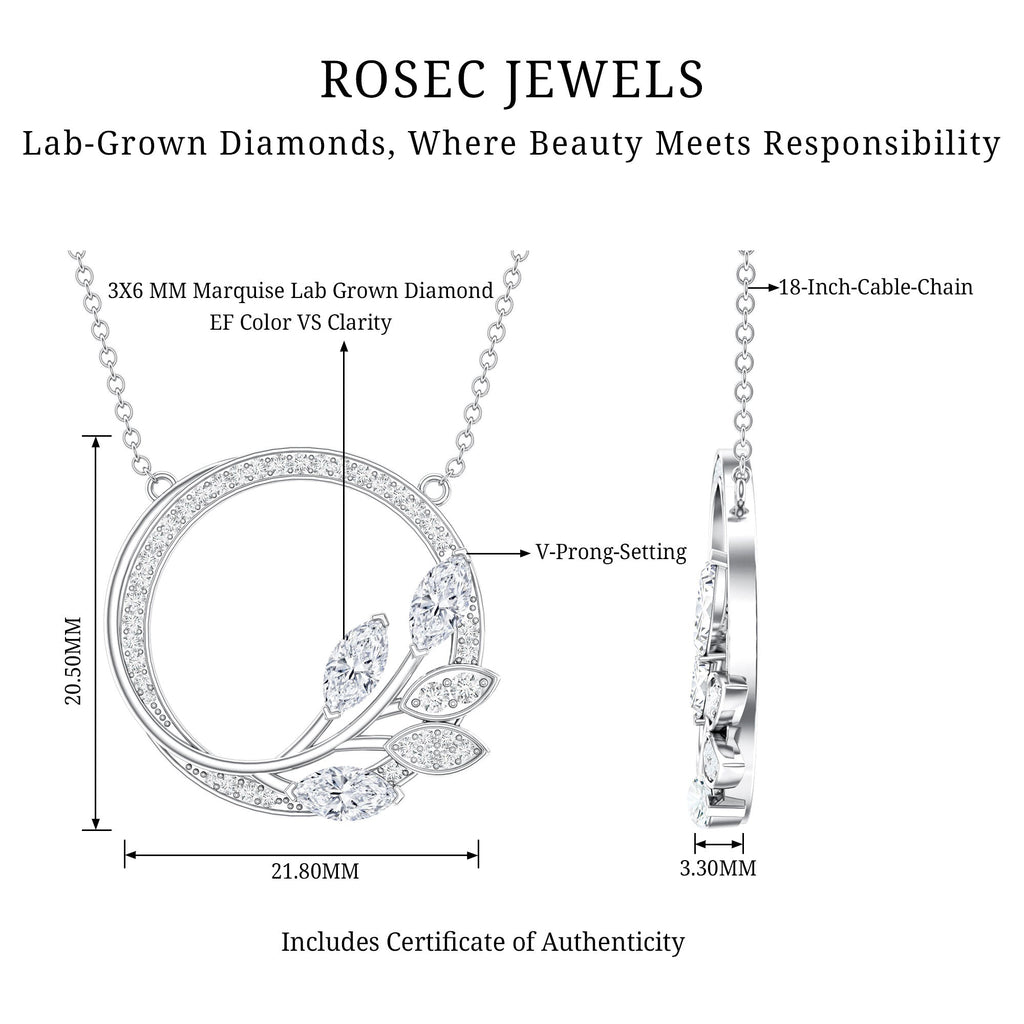 Nature Inspired Lab Grown Diamond Eternity Necklace