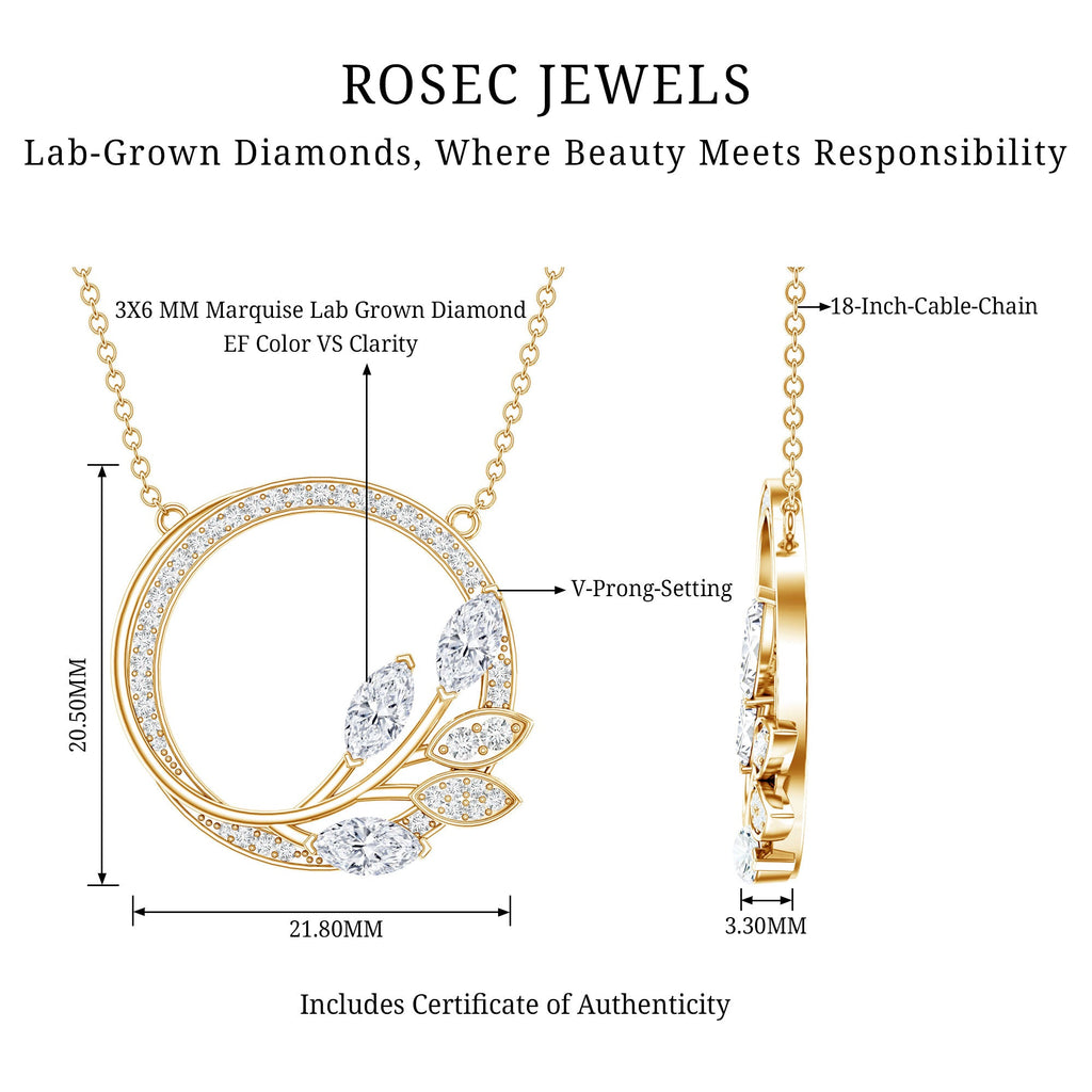 Nature Inspired Lab Grown Diamond Eternity Necklace