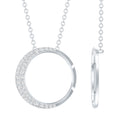 Moissanite Circle of Life Necklace with Silver Chain