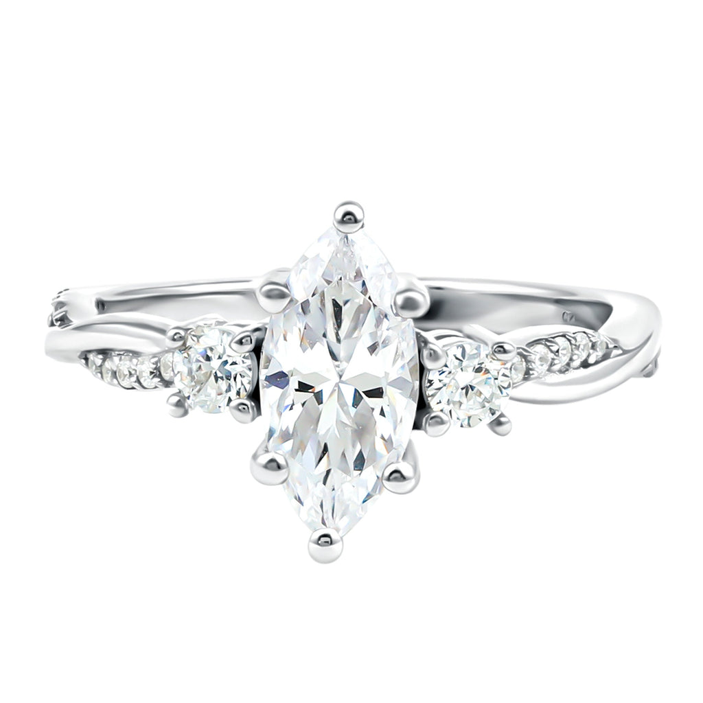 Brilliant Cut Marquise Lab Grown Diamond Engagement Ring