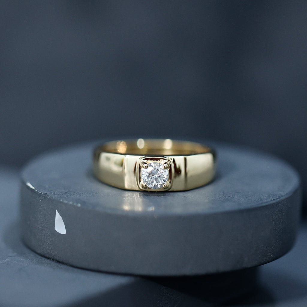 Brilliant Cut Lab Grown Diamond Engagement Ring for Men