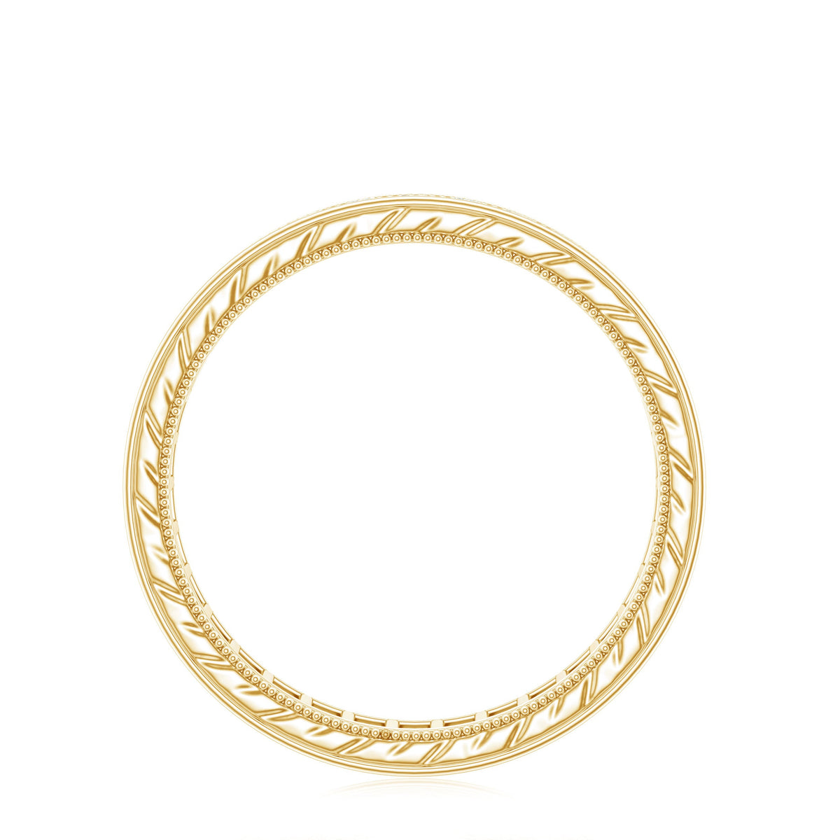Black Onyx Wedding Band with Milgrain Detailing