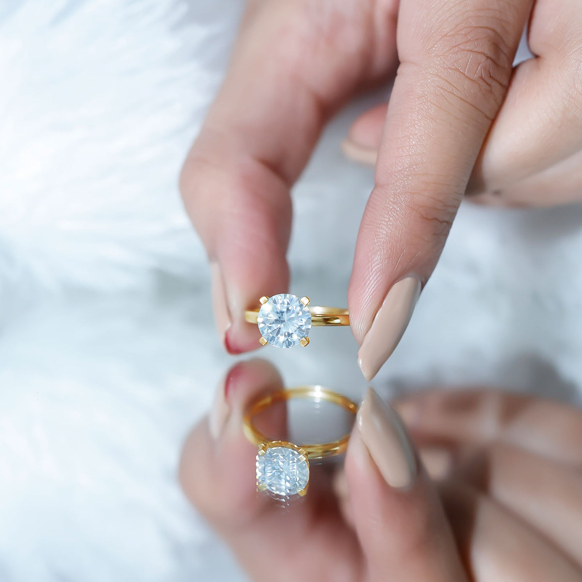 2 Carat Lab Grown Diamond Classic Engagement Ring in Silver