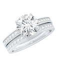 Certified 2 Carat Lab Grown Diamond Engagement Ring With Wedding Band