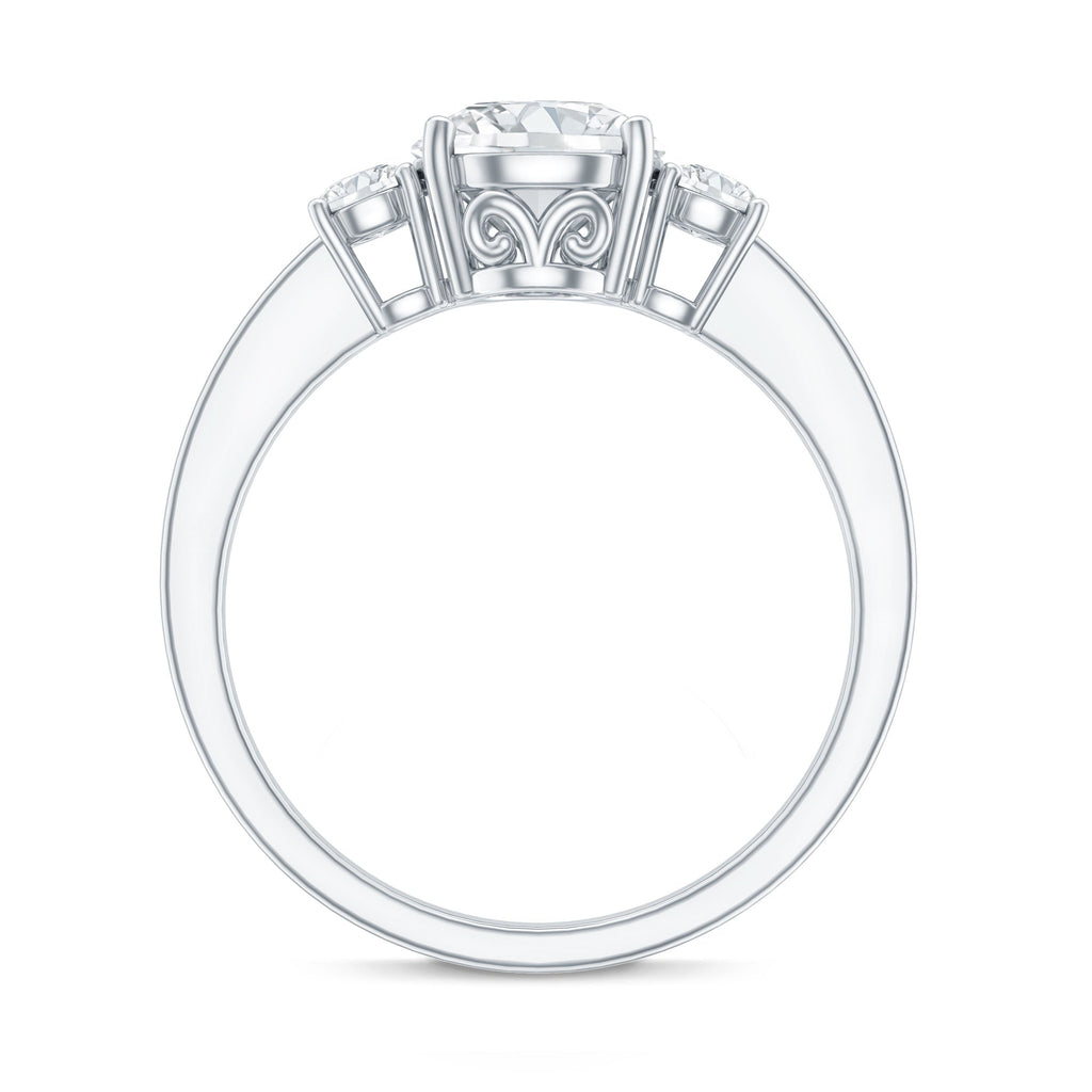 1.2 Carat Lab Grown Diamond 3 Stone Engagement Ring for Women