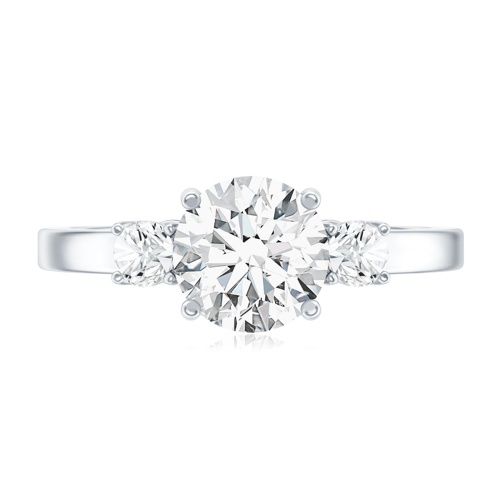1.2 Carat Lab Grown Diamond 3 Stone Engagement Ring for Women