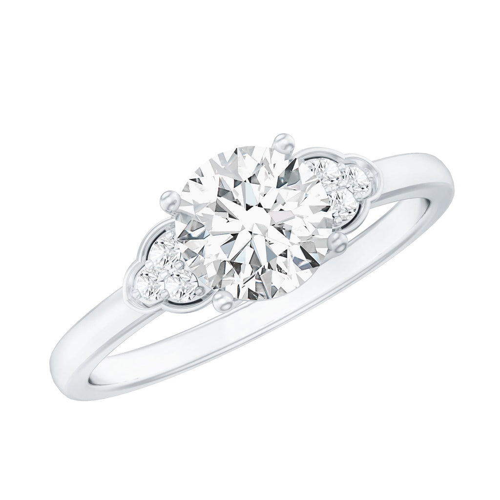 Classic Lab Diamond Circle Engagement Ring With Certificate
