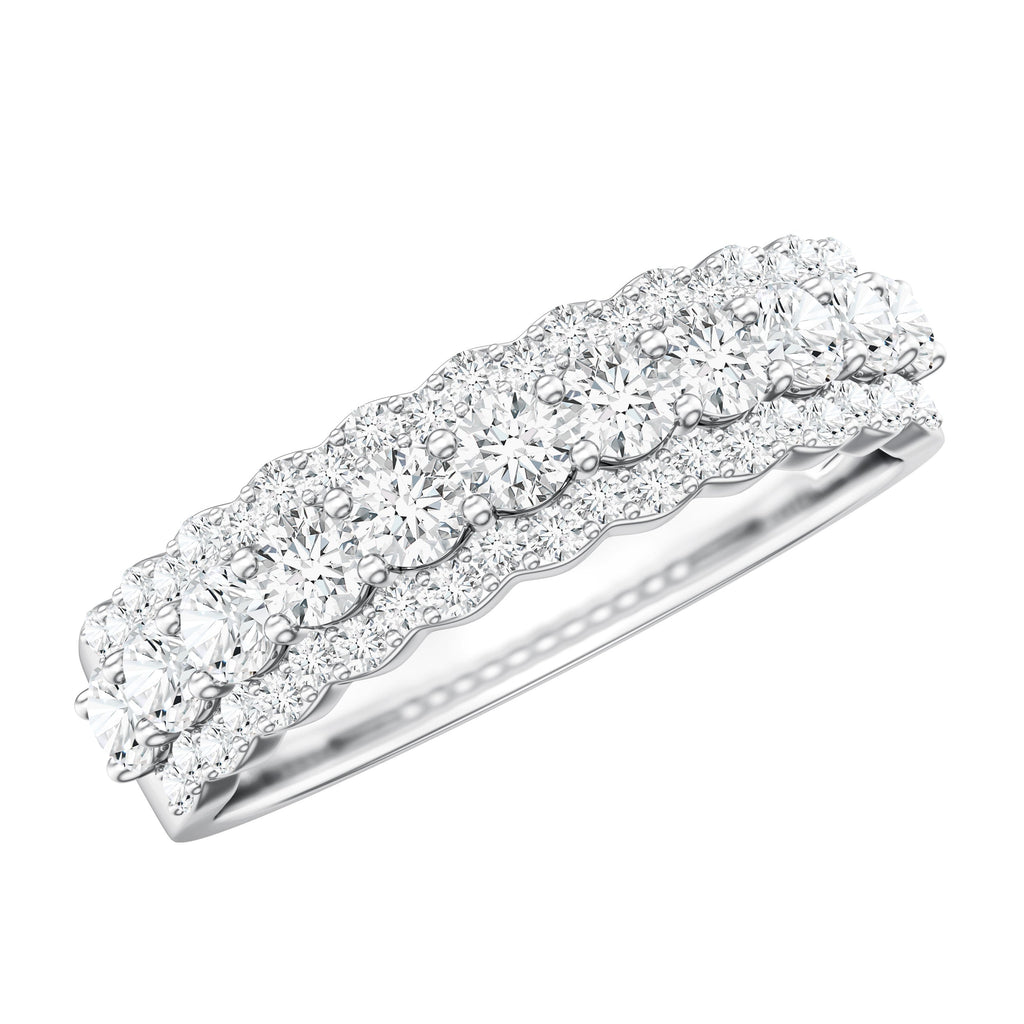 Certified Diamond Half Eternity Anniversary Ring