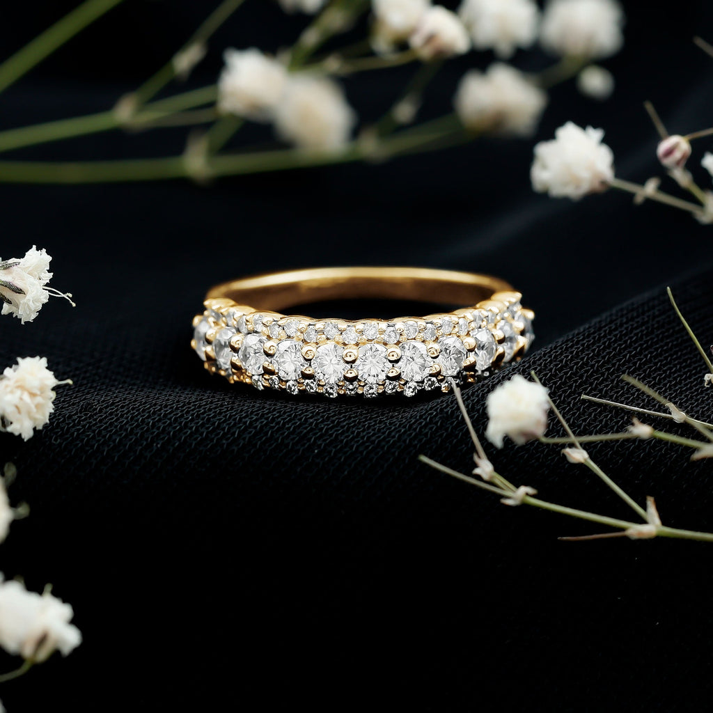 Certified Diamond Half Eternity Anniversary Ring
