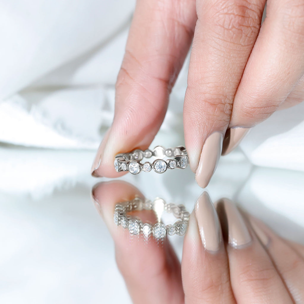 Lab Grown Diamond Bezel Set Wedding Band