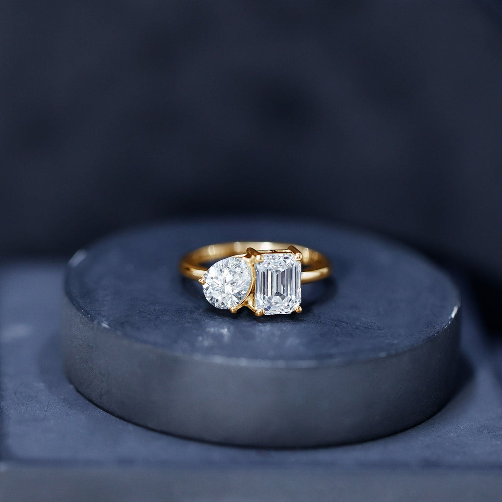 Lab Created Diamond Moi Et Toi Engagement Ring for Women