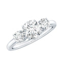 Certified Lab Grown Diamond Three Stone Engagement Ring for Her
