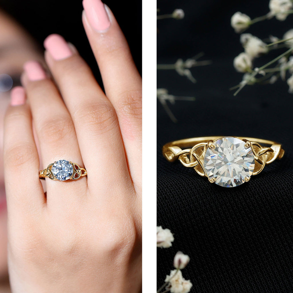 Lab Created 2 Carat Diamond Celtic Knot Engagement Ring