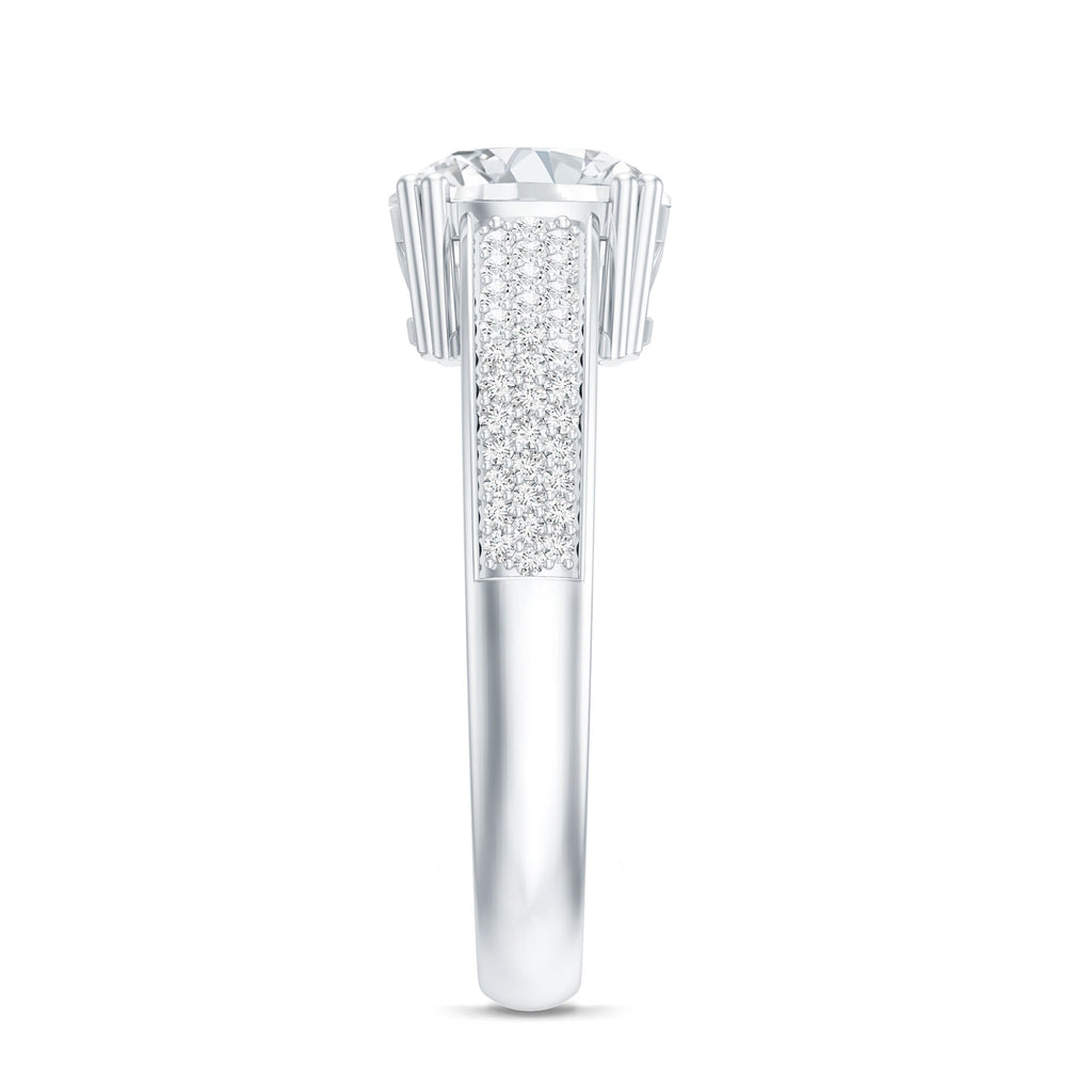Lab Grown Diamond Engagement Ring With Double Prongs