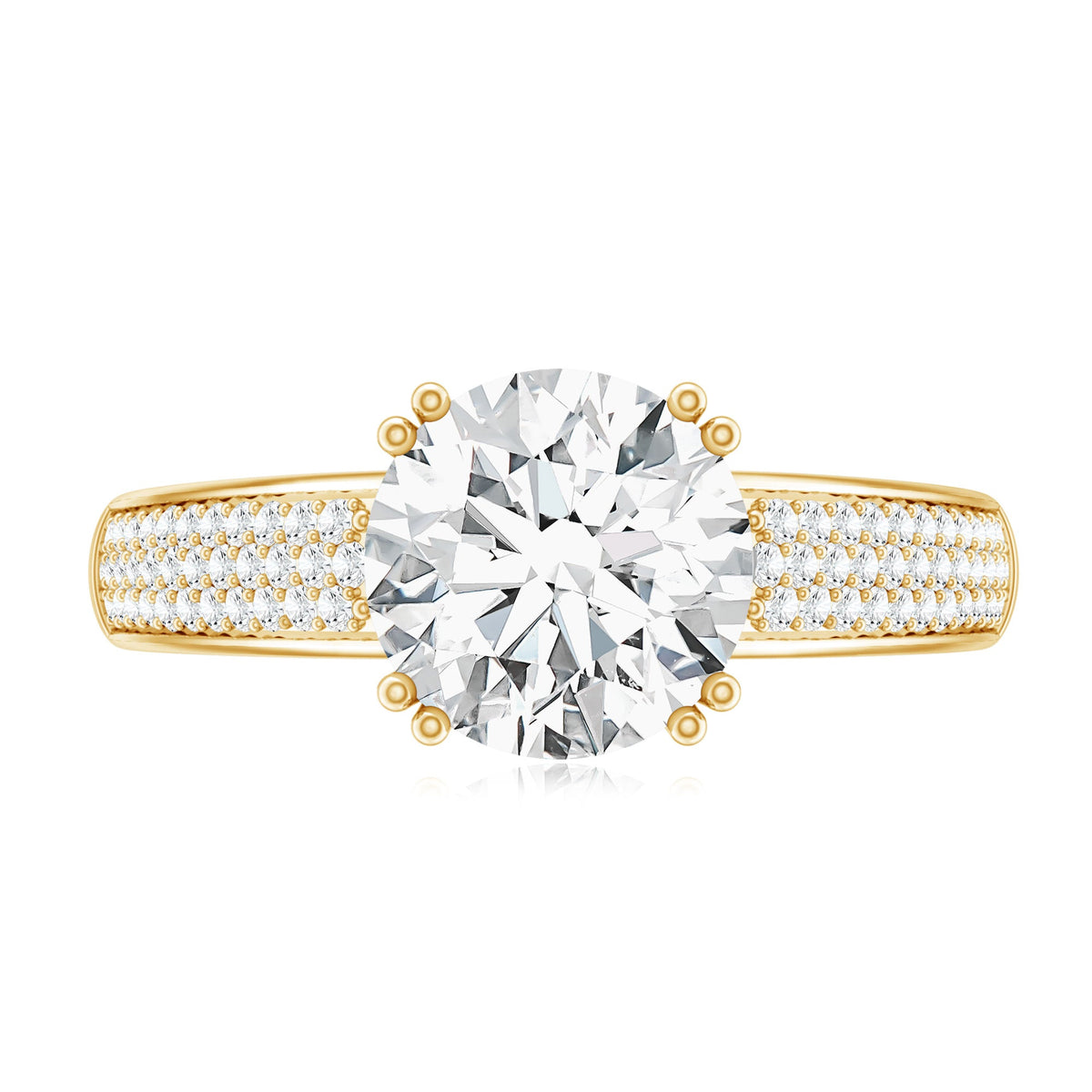 Lab Grown Diamond Engagement Ring With Double Prongs