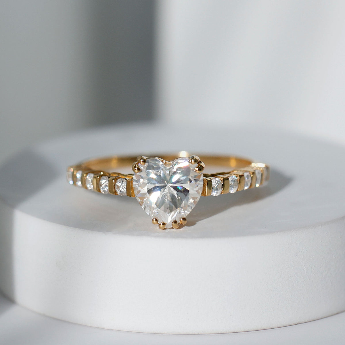 Certified 2 Carat Lab Grown Diamond Heart Engagement Ring for Her