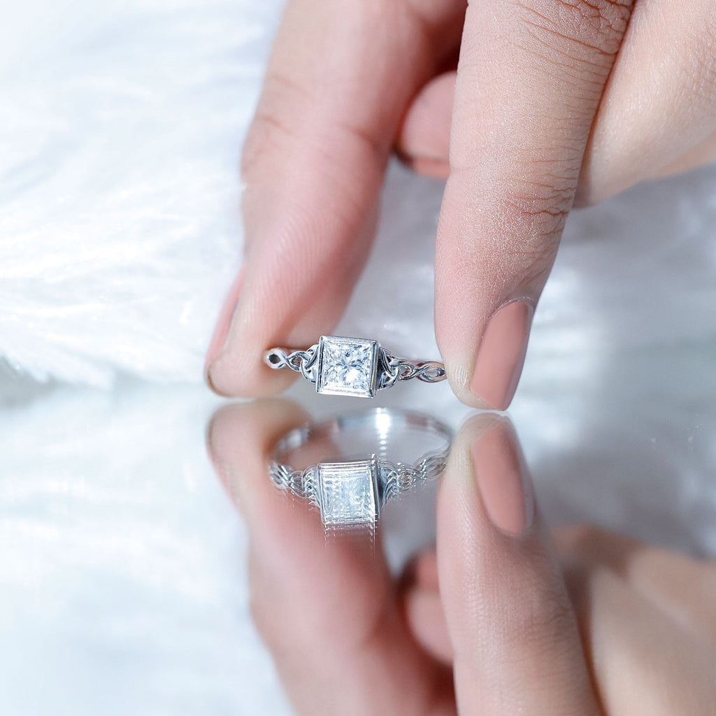 Celtic Knot Inspired Lab Grown Diamond Promise Ring