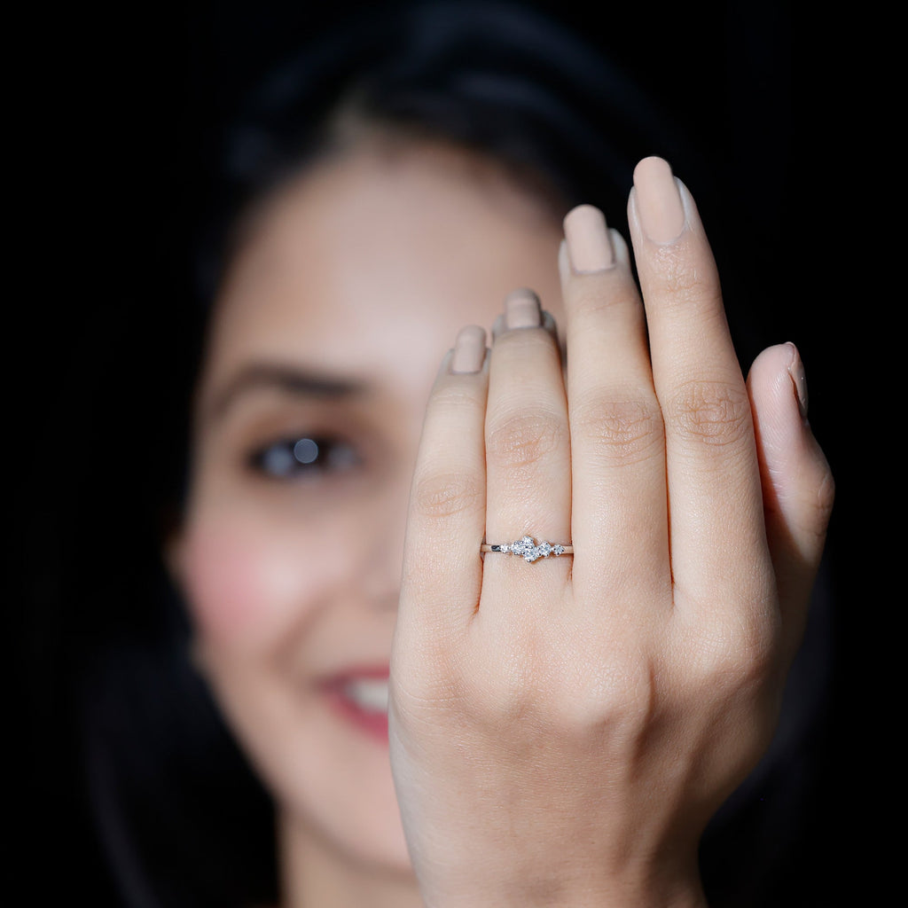 Certified Lab Created Diamond Wedding Anniversary Ring