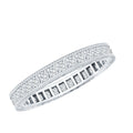 Certified Lab Created Diamond Princess Cut Wedding Band