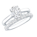 IGI Certified Lab Grown Diamond Oval Engagement Ring with Wedding Band