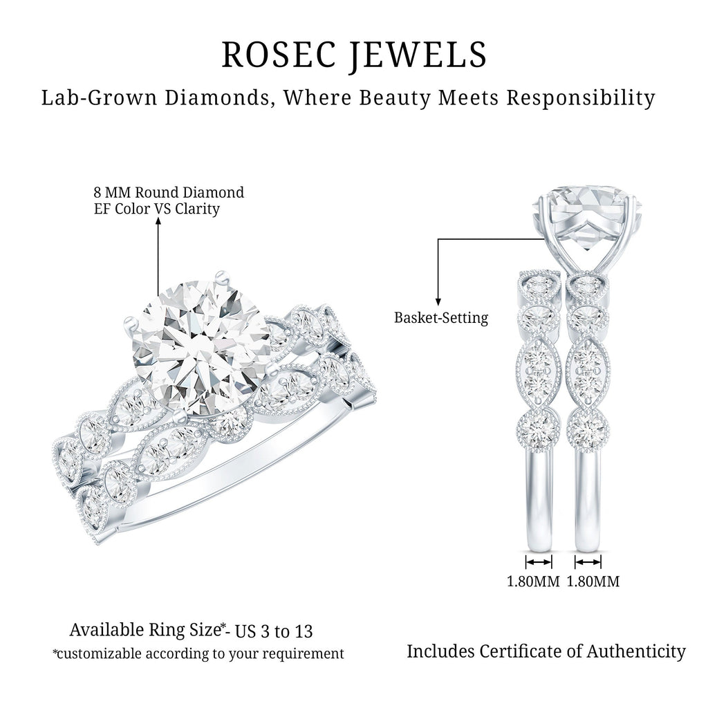 Diamond Designer Marriage Ring Set For Women