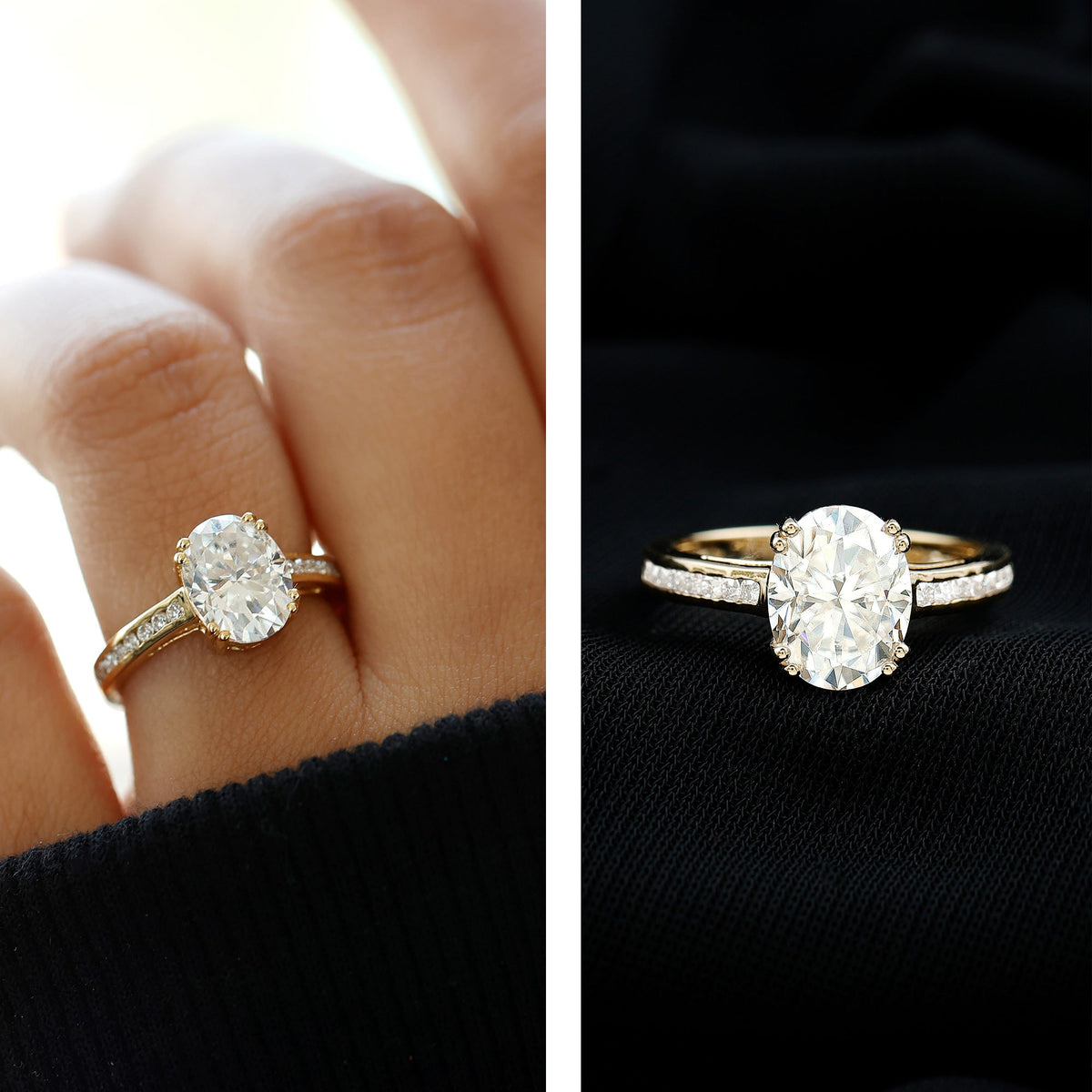 Lab Grown Diamond Timeless Engagement Ring With Side Stones