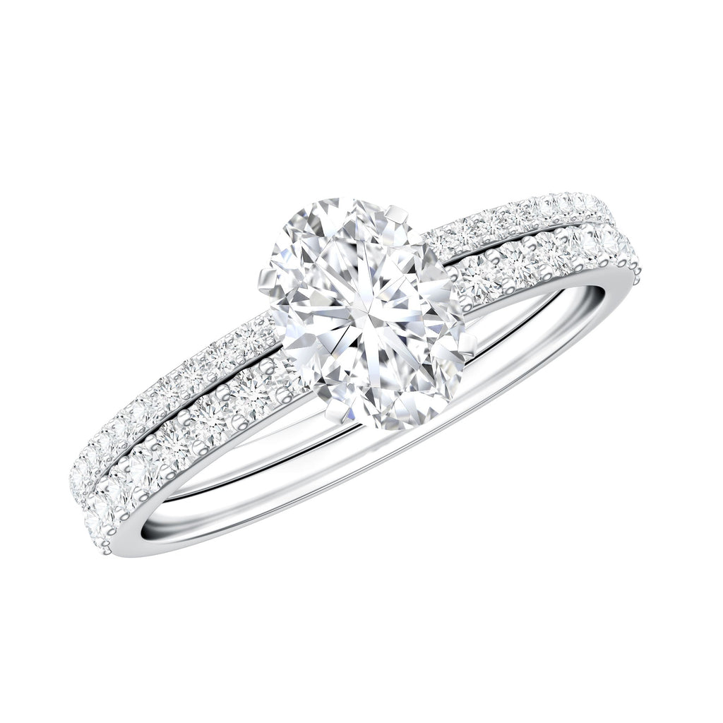 Lab Grown Diamond Simple Bridal Ring Sets