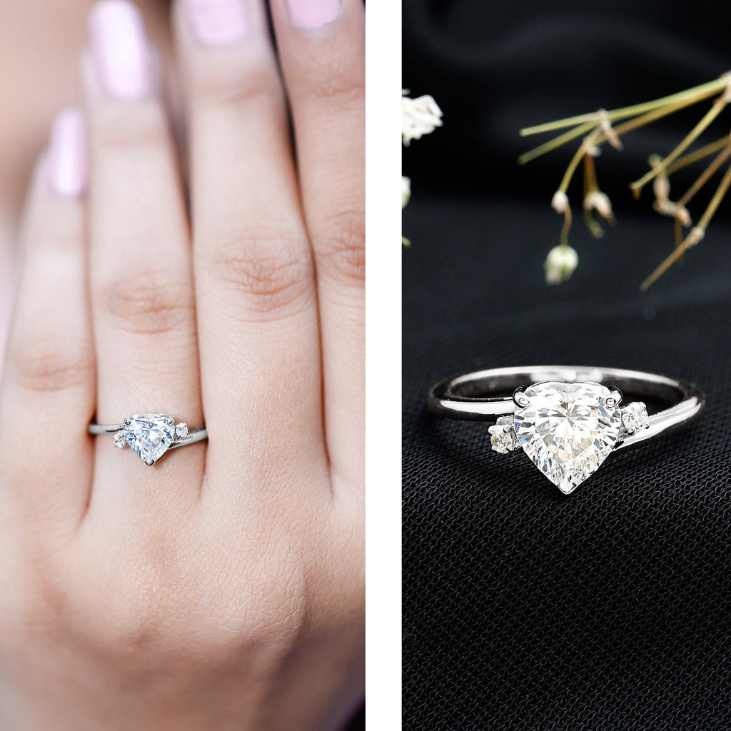 1.2 Carat Heart Lab Grown Diamond Proposal Ring For Her