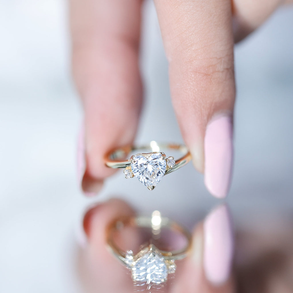 1.2 Carat Heart Lab Grown Diamond Proposal Ring For Her