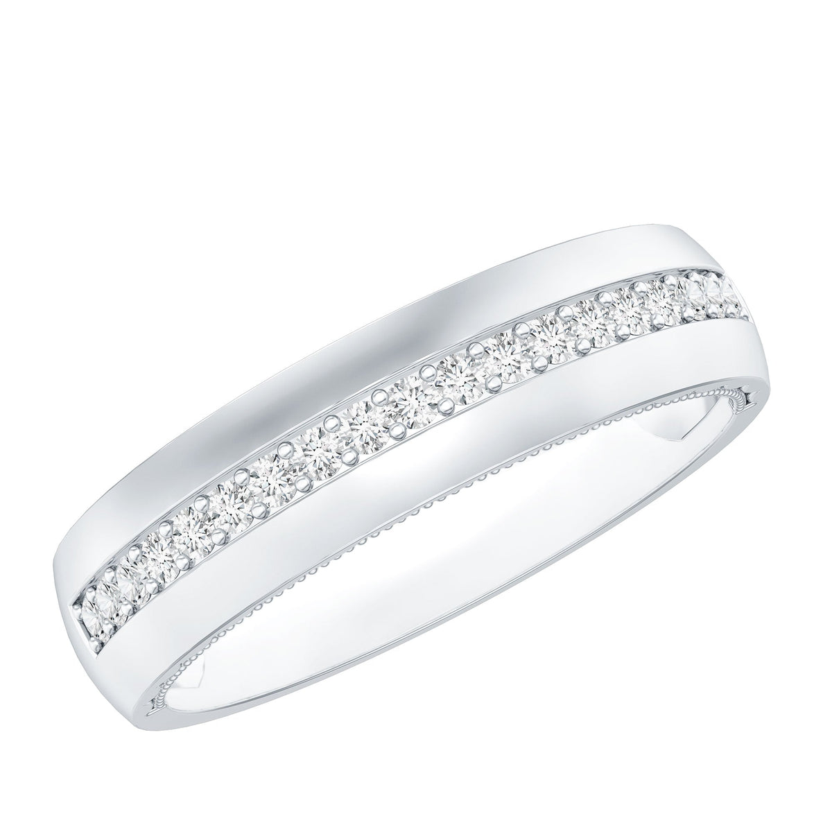 Certified Lab Grown Diamond Mens Wedding Band