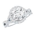 Lab Created Diamond Criss Cross Engagement Ring For Women
