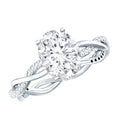 Lab Grown Diamond Oval Engagement Ring with Braided Shank