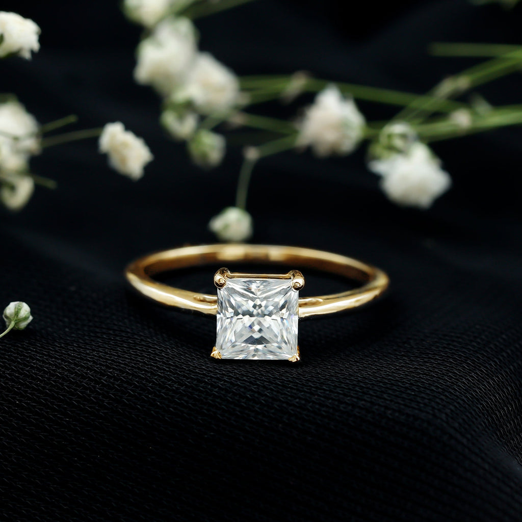 1.2 Carat Certified Lab Grown Diamond Square Cut Engagement Ring