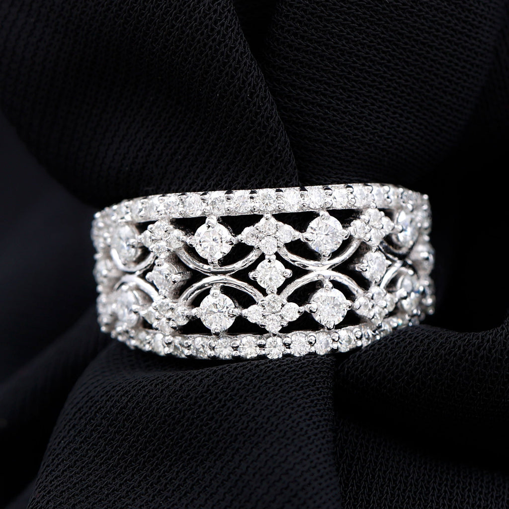 Vintage Inspired Lab Grown Diamond Wedding Band for Women